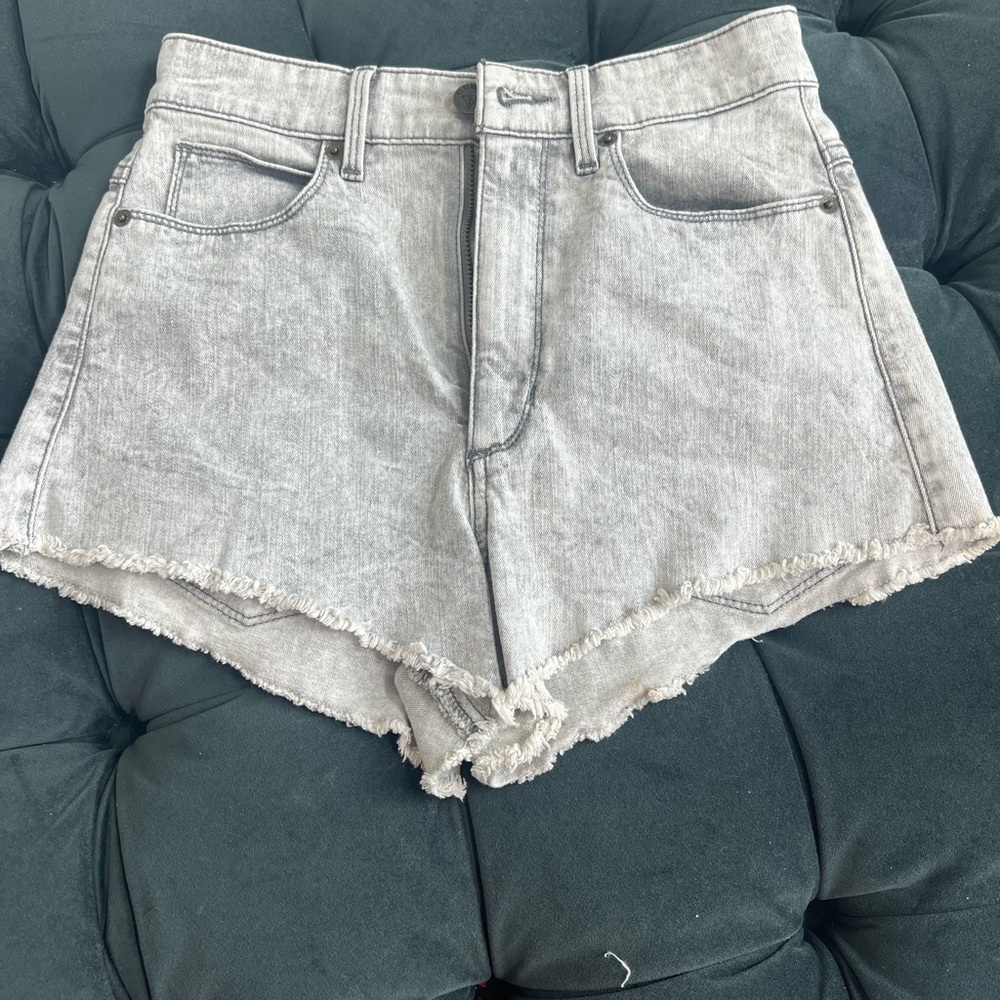 Guess Women's black/gray washed Denim Shorts